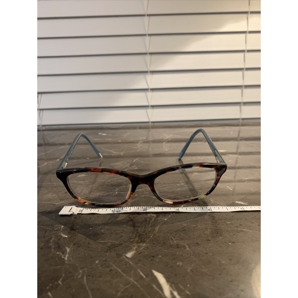 Furla giglio women's eyeglasses frames eyewear tortoise front blue back